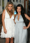 Carmen Electra and Kim Kardashian at LG Villa Cabo