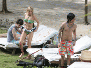 Ashlee Simpson bikini candids