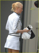 Nicole Kidman In White Tennis Outfit pictures