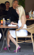 Heidi Montag in white dress