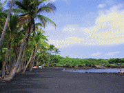 Punalu'u black sand beach